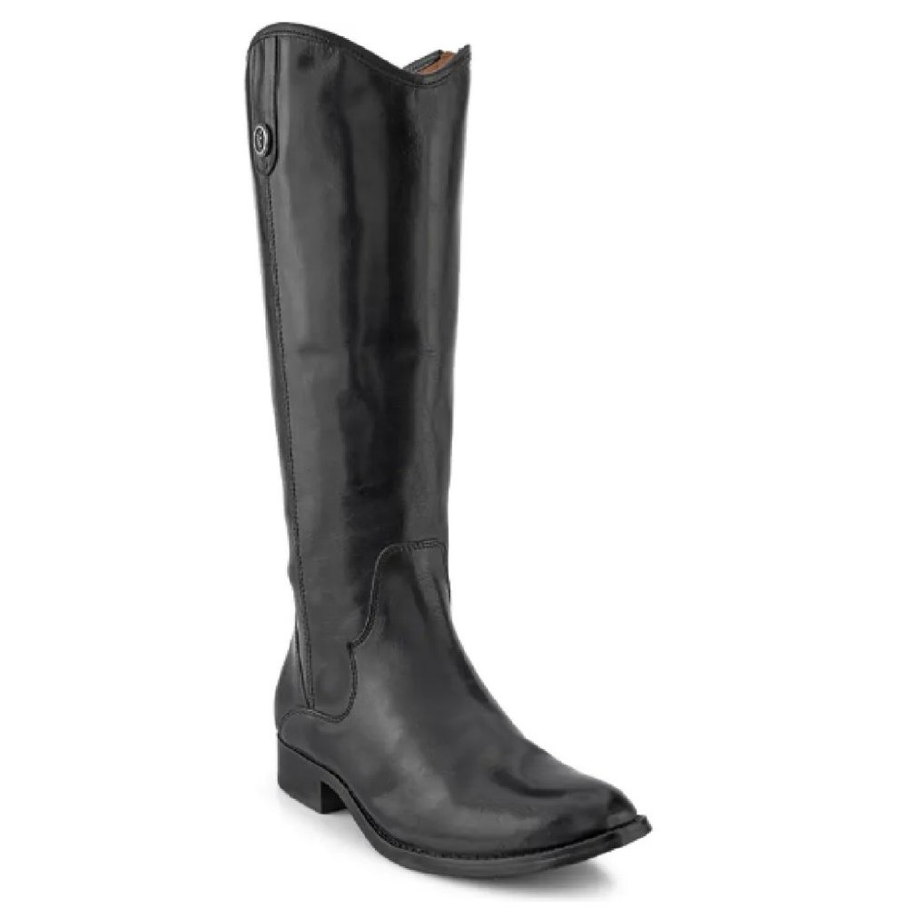 Frye Marissa Medallion Tall Leather Boots Black Women’s 6 NIB